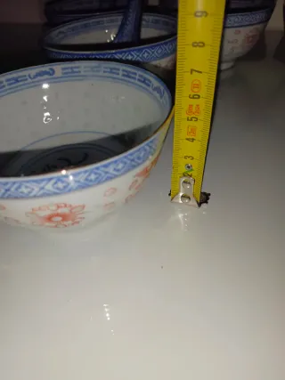 Juego 5 cuencos chinos y cucharas