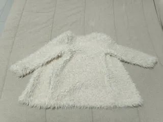 Cappotto pelliccia sintetica bianco 10 anni 140 cm