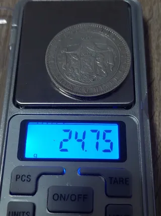 Moneda Plata 5 Leva Bulgaria 1884