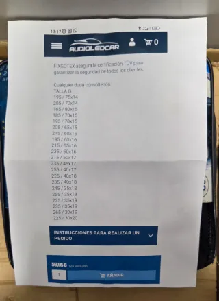 Cadenas Nieve Textiles FIX&GO