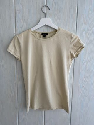 Camiseta Mango Beige Talla S