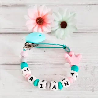 Chupetero silicona personalizado con nombre
