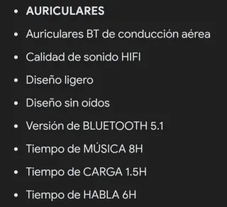 Auriculares Deportivos Bluetooth Negro