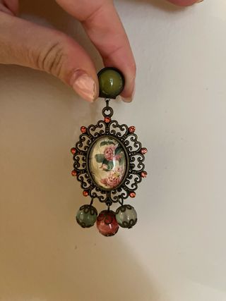 Pendientes vintage florales