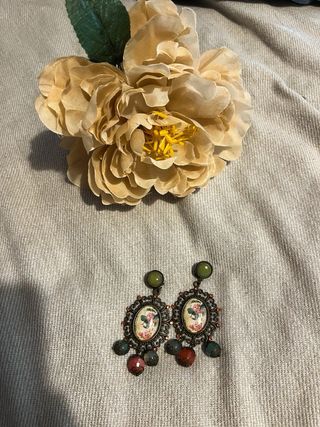 Pendientes vintage florales