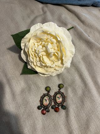 Pendientes vintage florales