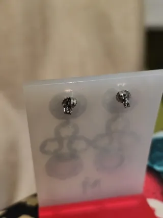 Pendientes largos de plata 925 con perlas Majorica