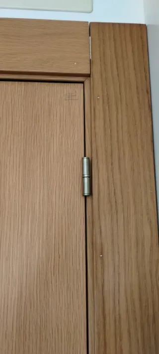 Puerta interior roble con cristal translúcido