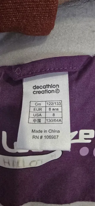 Fato de neve Decathlon 8 anos roxo