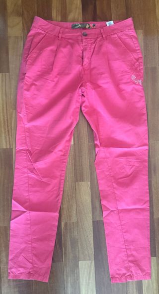 Pantalón Desigual Rosa Talla 28 Mujer