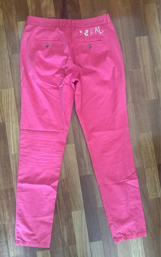 Pantalón Desigual Rosa Talla 28 Mujer