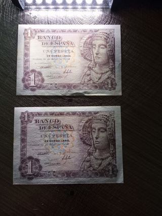 Pareja 1 Peseta 1948 Serie O SC- ultima serie