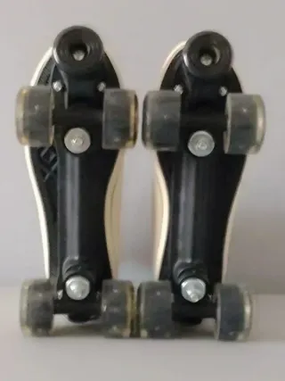 Pattini a rotelle quad tela bianchi n.42