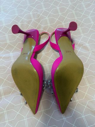 Tacones Zara Fiesta Rosa Talla 38