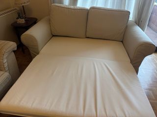 Sofá Cama Beige Tela