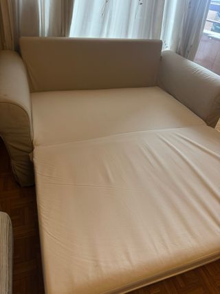 Sofá Cama Beige Tela