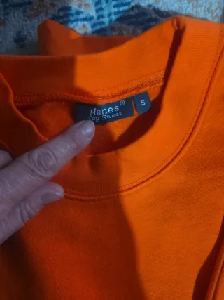 3 Felpe Hanes Tg S Arancioni