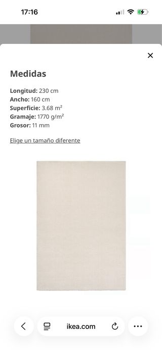 Tappeto pelo corto Ikea beige