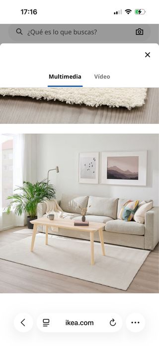 Tappeto pelo corto Ikea beige