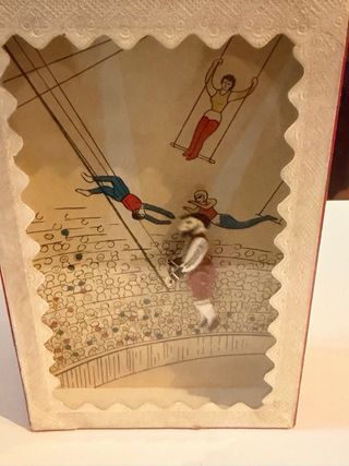 Juguete vintage Mystery Motion Trapecista