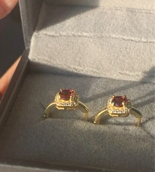 Pendientes Aro Granates Naturales