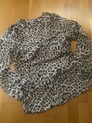 Blusa Leopardo Manga Larga