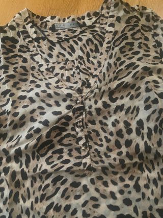 Blusa Leopardo Manga Larga