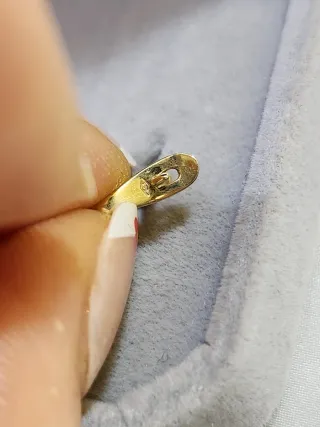 Pendientes Aro Cristal Colgante Oro 18k