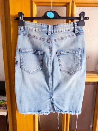 Falda vaquera entubada T34. OFERTAAAAAAA