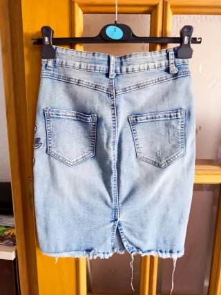 Falda vaquera entubada T34. OFERTAAAAAAA