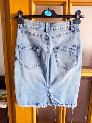 Falda vaquera entubada T34. OFERTAAAAAAA