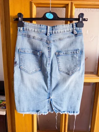 Falda vaquera entubada T34. OFERTAAAAAAA