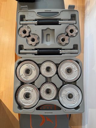 Set Mancuernas 14kg Decathlon Maletín