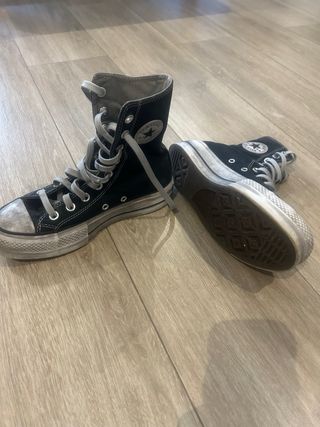 Converse negras plataforma talla 36