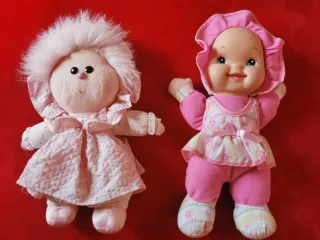 Muñecas de peluche rosa