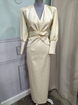 Vestido de fiesta dorado