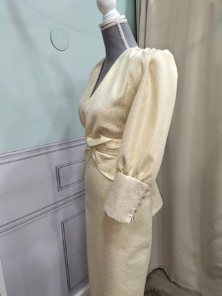 Vestido de fiesta dorado