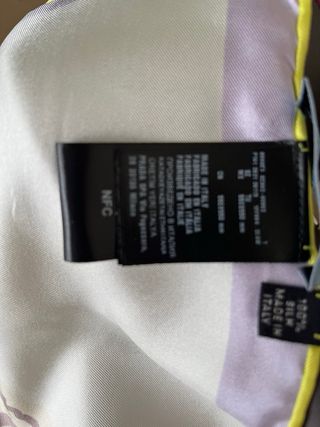 Pañuelo Seda Prada Mujer Flores Mariposa