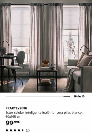 Estor inteligente IKEA PRAKTLISING blanco