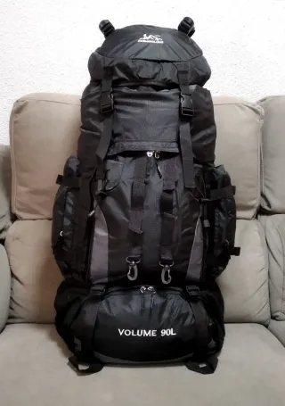 Mochila de gran capacidad 90+10L Negra