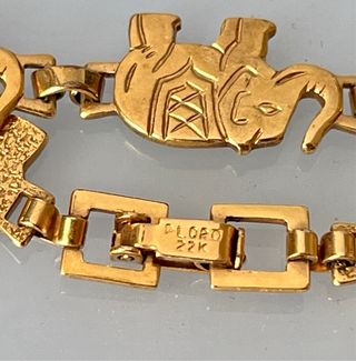 Pulsera Chapado Oro Elefantes PLORO 22k