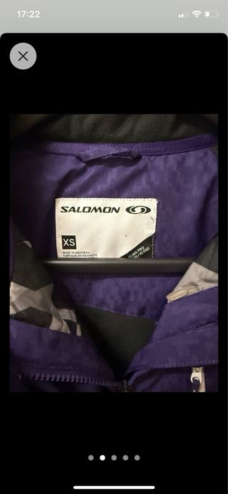 Giacca da sci viola con guanti e pile coordinato