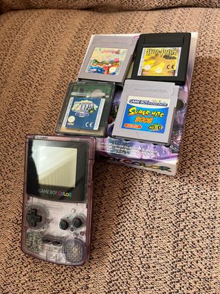 Game Boy Color Morada Transparente + 4 Juegos