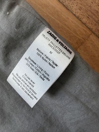 Top Zadig & Voltaire lentejuelas gris/plata