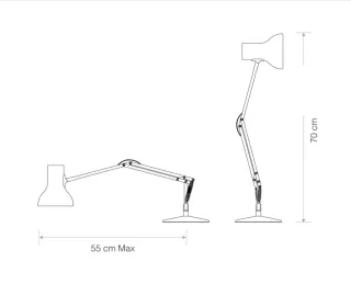 Lampada da tavolo metallo nera