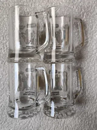 4 bicchieri "MAHOU" Storia della Birra. Collezione