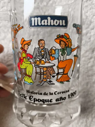 4 bicchieri "MAHOU" Storia della Birra. Collezione