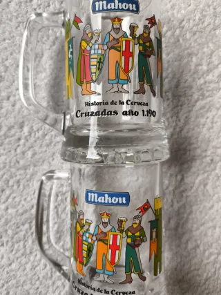 4 bicchieri "MAHOU" Storia della Birra. Collezione