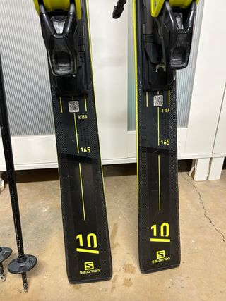 Esquís 165 cm Salomon S/MAX y Bastones 120cm
