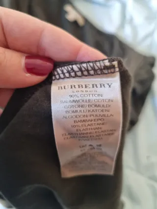 Burberry London Camiseta Original L Algodón Elásti
